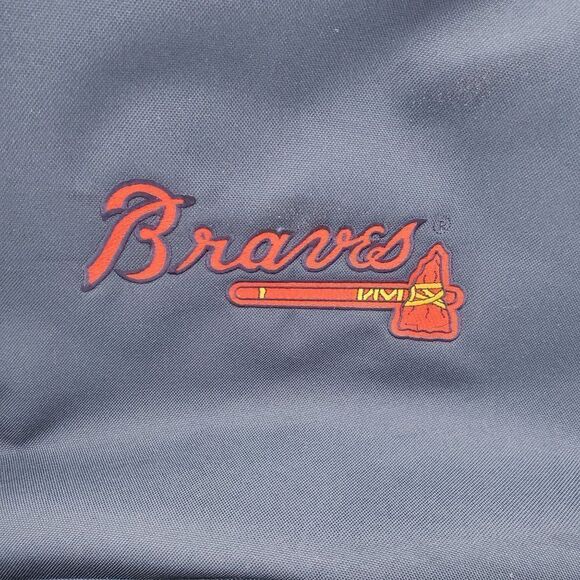 Atlanta Braves Garment Bag Folding Blue Embroidered Custom Sahara Never Used - Picture 2 of 12